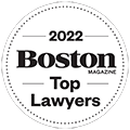 Logo Recognizing Spada Law Group LLC's affiliation with Boston Magazine Top Lawyers 2022