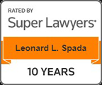 Logo Recognizing Spada Law Group LLC's affiliation with Super Lawyers 10 years